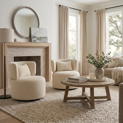Caidee Upholstered Swivel Accent Chair