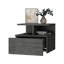 Table de chevet à 2 tablettes avec finition chêne et tiroir pratique pour le rangement des objets-1599178833