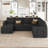 Seybert Pull-Out Sofa Bed Sectional With Storage Ottoman-101956740