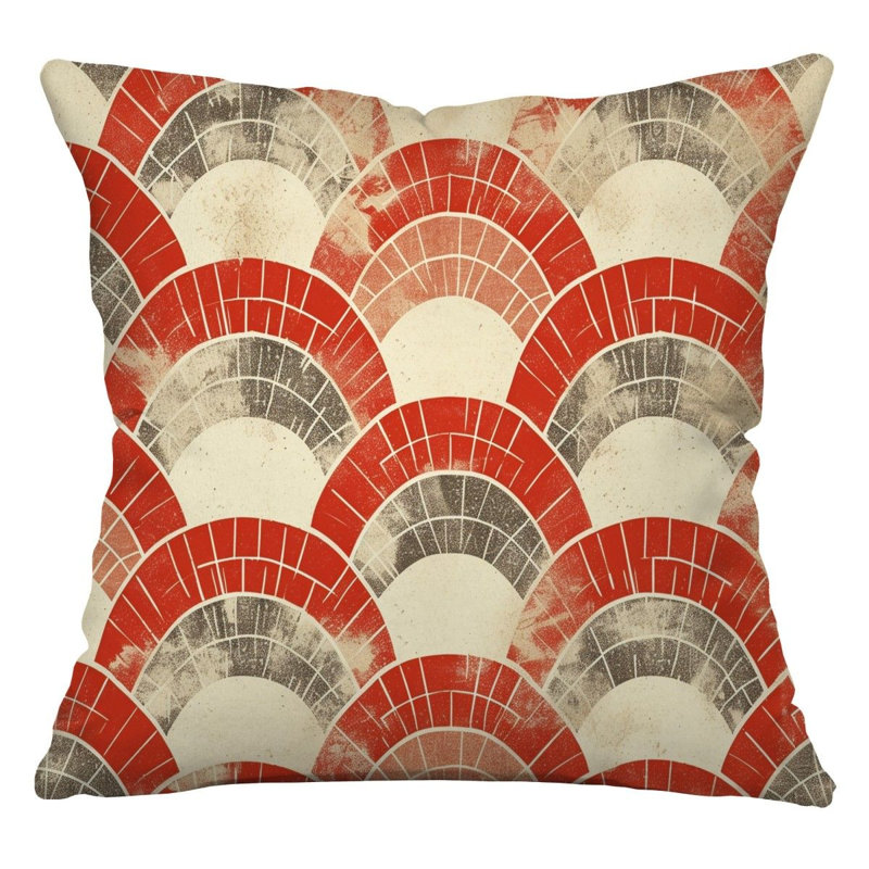 Reversible Throw Pillow, 14"H x 14"W