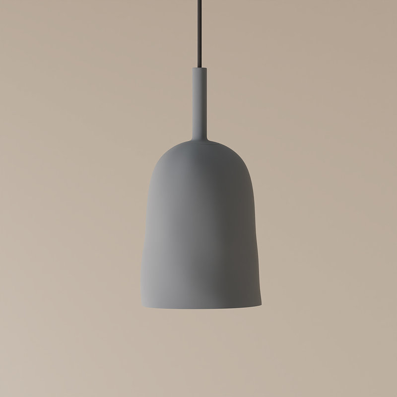 Vessel Pendant Light, 24" H x 14.5" W x 9" D, Snow, Black