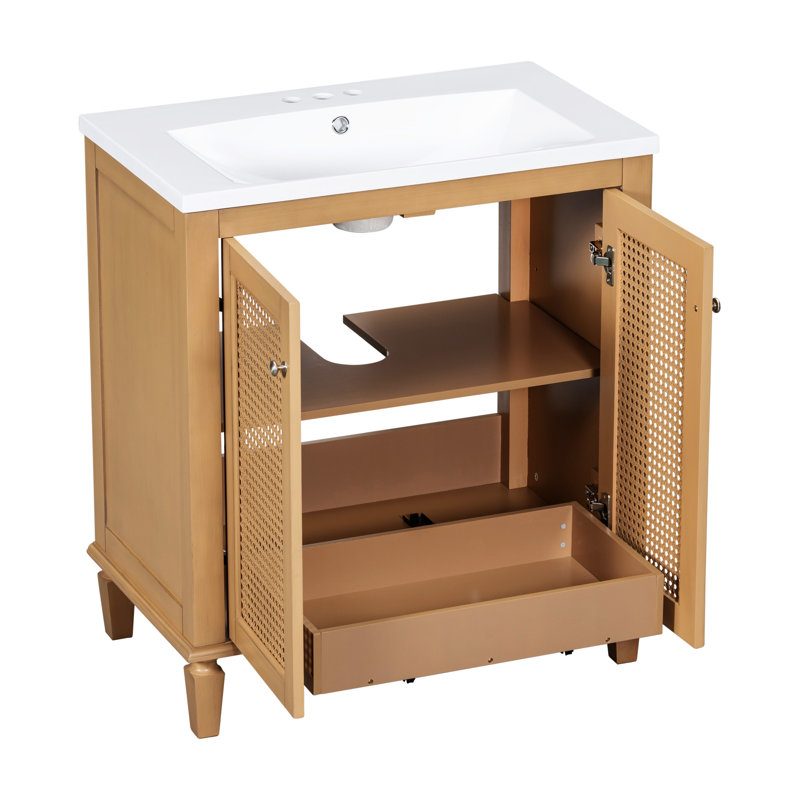 Meuble-lavabo de 30 po avec lavabo en résine Cartegena
