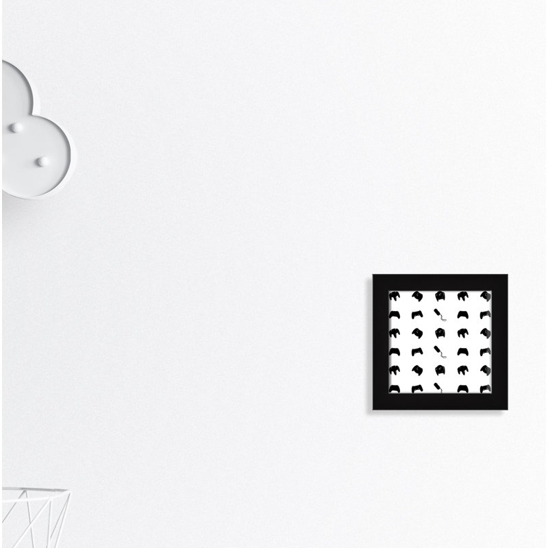Imprimé papier à motif de joueur, H 10 po x l 10 po x P 0,63 po, Cadre noir