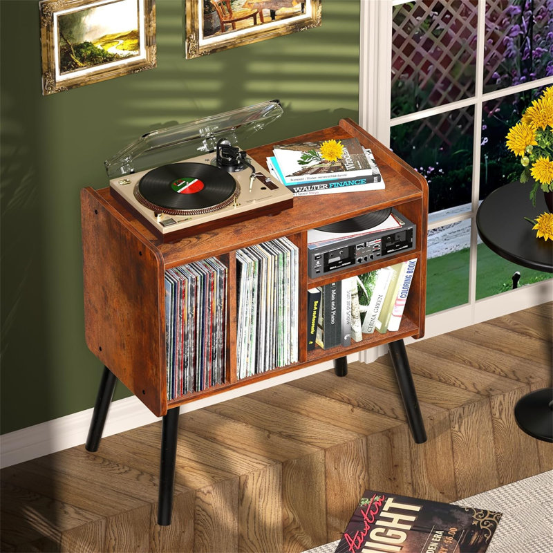 Record Player Table, Mid-Century Record Player Stand