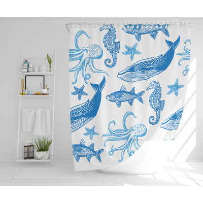 Elle Polyester Shower Curtain Set