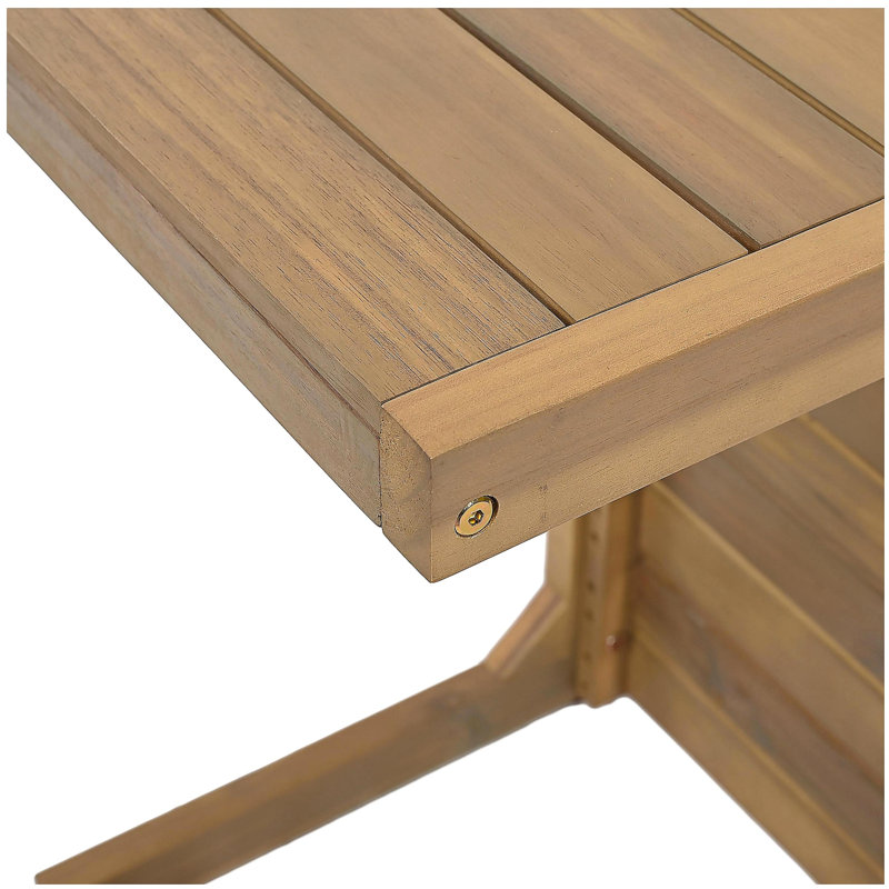 C-shape end table  Brown