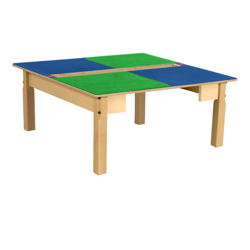 Table de jeu Time-2-Play, Bleu et vert, H 14,5 po x L 35 po x l 15,5 po