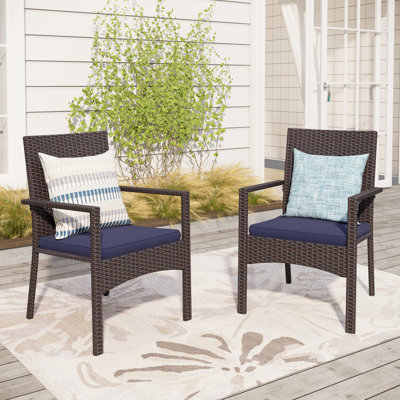Outdoor Patio Dining Armchair with Cushion