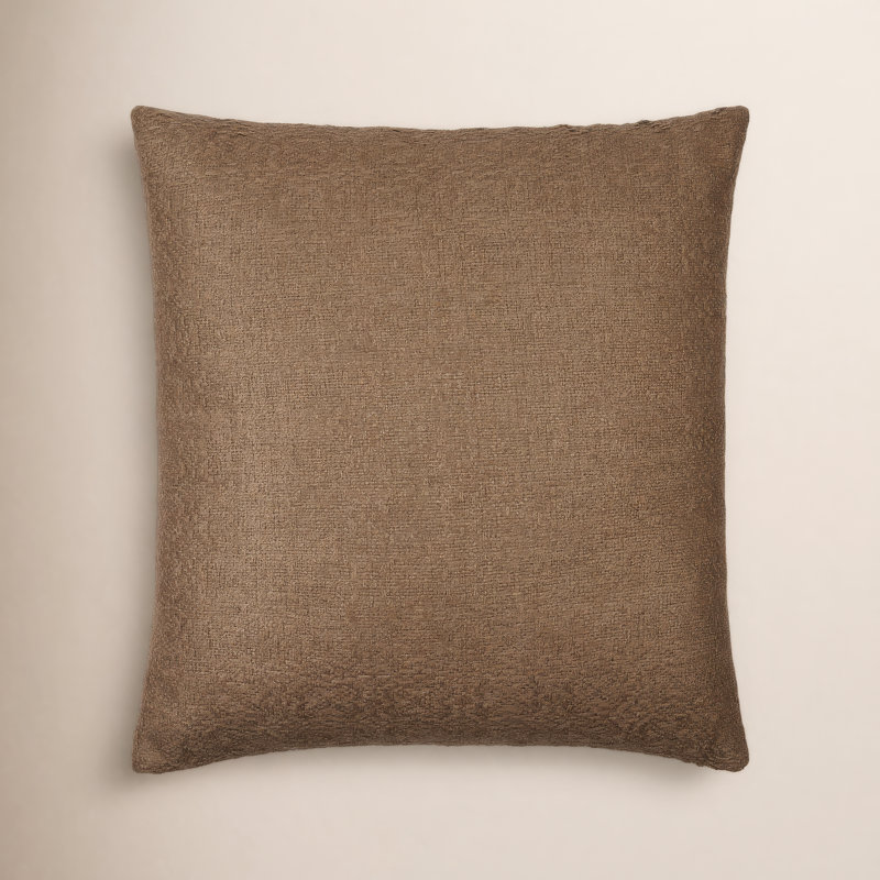 Coussin Alcona, H 22 po x l 22 po, Duvet, Brun