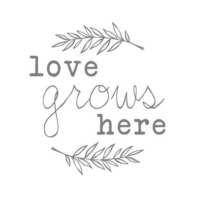 Love Grows Here Ferns - Wrapped Canvas Print