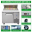 Table de préparation commerciale pour pizza avec réfrigérateur intégré, planche à découper, couvercle de protection, entreposage frigorifique et roulettes à roulement en douceur, certifiée ETL
