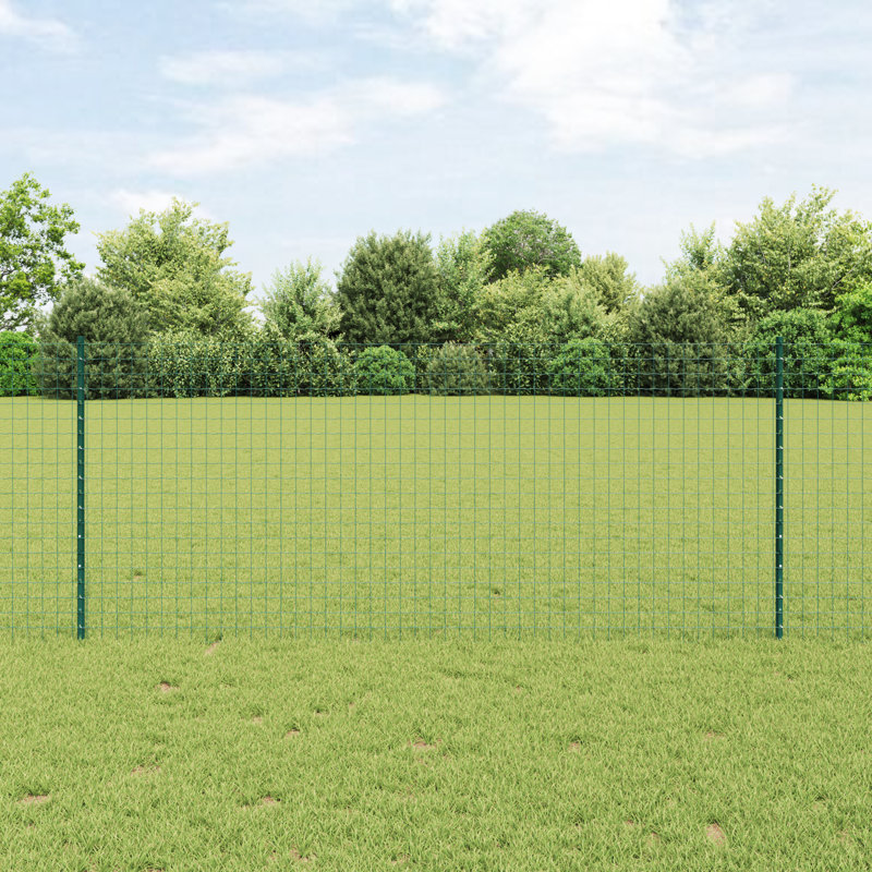 Fence Posts 22 Pcs U-Channel Steel, 140cm H x 8.5cm W, Green