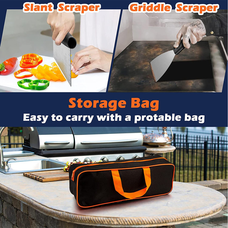 Stainless Steel Non-Stick Dishwasher Safe Grilling Tool Set