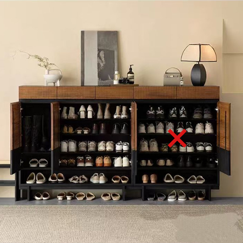 Armoire de rangement pour chaussures Retro, 47.24" H x 47.24" W x 14.17" D 
