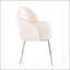 Banc en métal chromé et velours crème