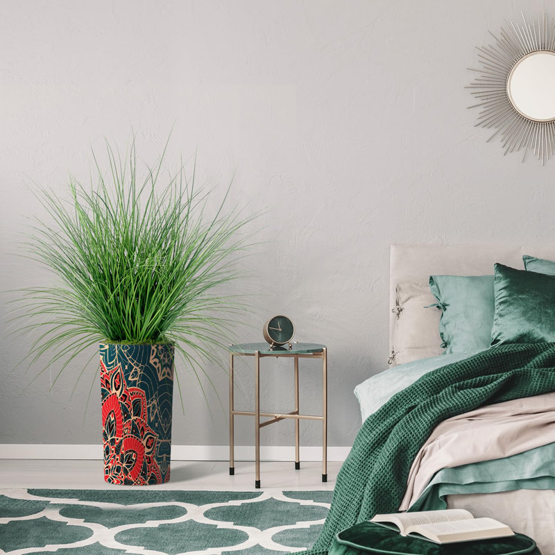 Arbre à oignon en soie - Plantes artificielles dans la décoration de sol extérieure moderne, Mandala rouge