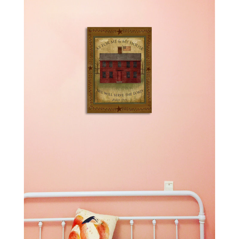 "As For Me and My Home We Will Serve the Lord" par Beth Albert, impression sur toile tendue, H 24 po x l 18 po x P 1,5 po