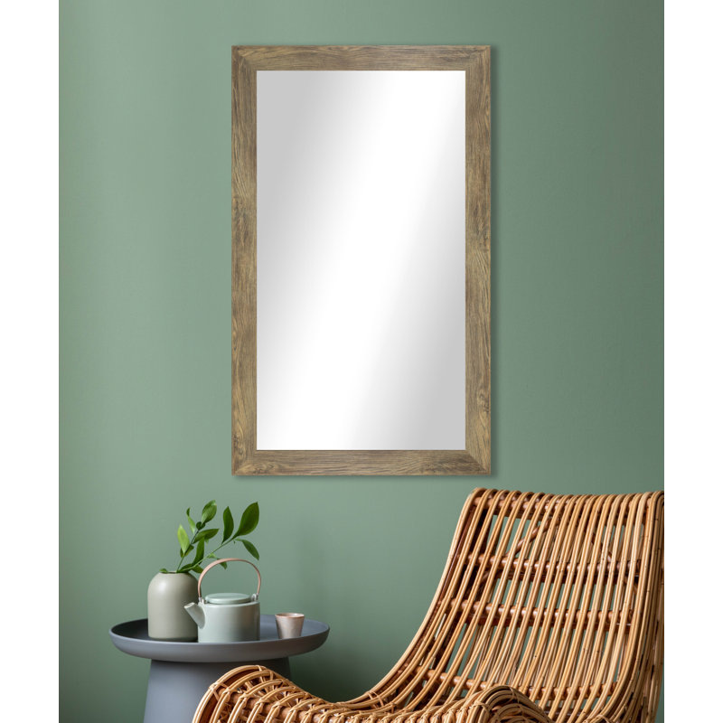 Engineered Wood Flat Mirror, 33" x 64"