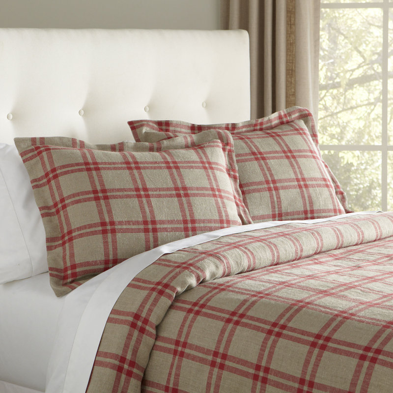 Linen Plaid Duvet Cover