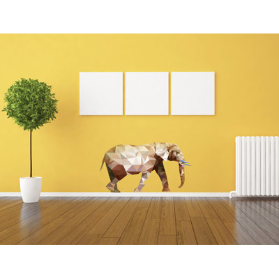 Adhésif décoratif éléphant Polygonal
