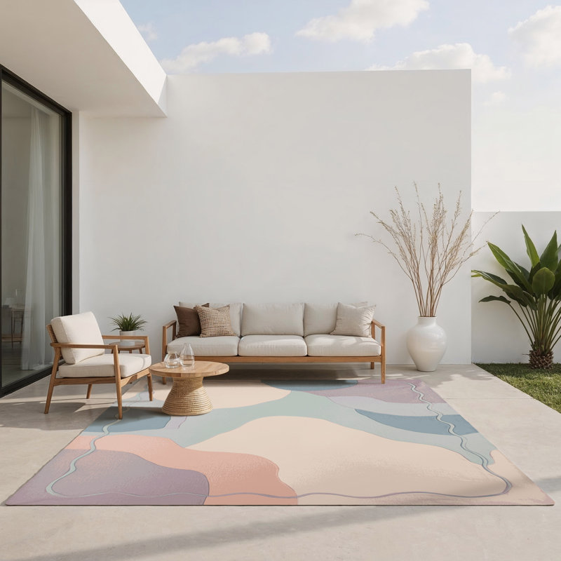 Gentle Shimmer Indoor And Outdoor Area Rug, Rectangle 2' x 3'