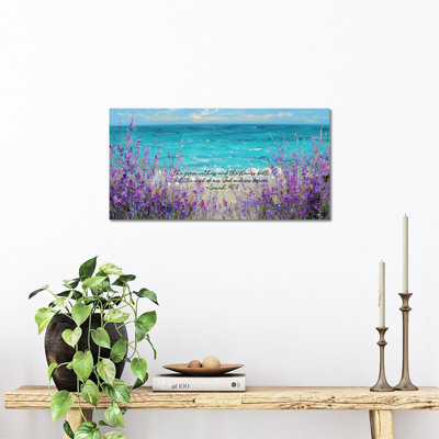  Art mural plage, océan côtier, art mural plage photos pour le salon, grand art mural sur toile côtière, scène de plage, art mural paysage nature pour la chambre à coucher, art mural de la Bible chrétienne prêt à accrocher 20 po x 40 po