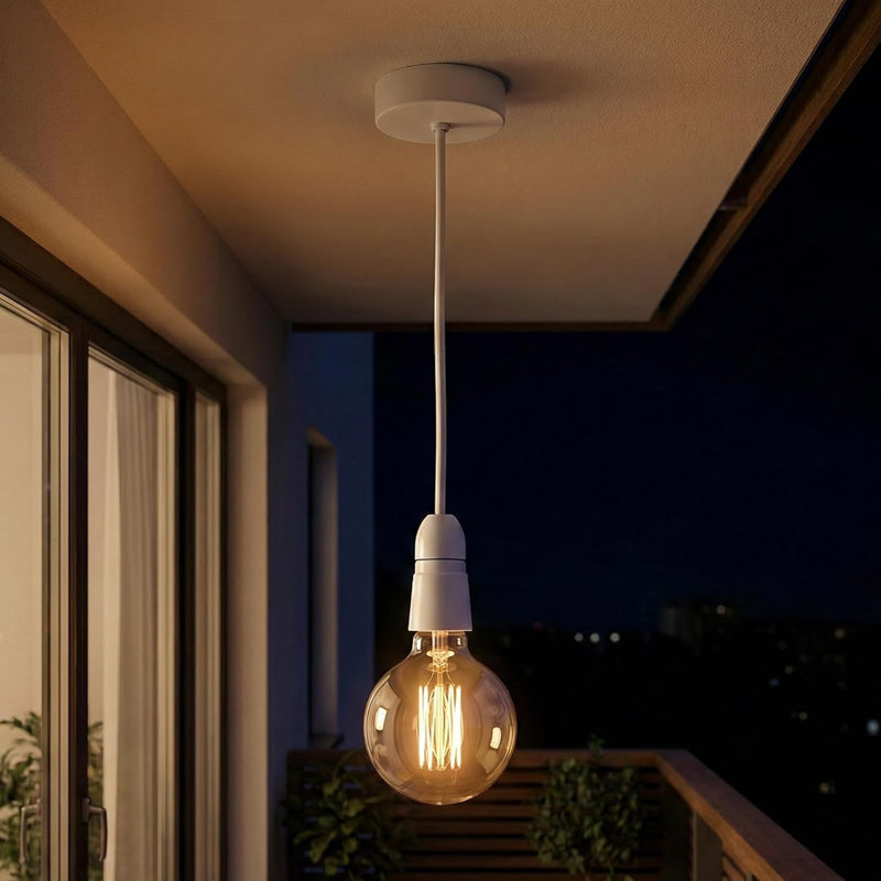 1 - Light White Bulb Pendant