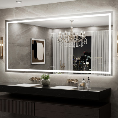 UL Certified Front & Back LED Anti-Fog Tempered Glass Bathroom Vanity Mirror