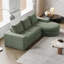 Canapé modulaire en tissu chenille, aucun assemblage requis-1993746846