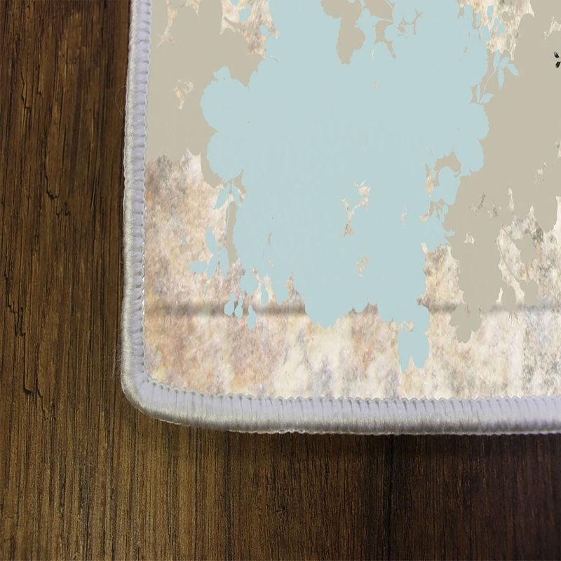 Tapis tissé élégant, 31,5 po x 47,2 po | 100% polyester, hauteur des poils: 0,04 po, hauteur totale: 0,31 po | Antibactérien, feutre en PVC antidérapant | Lavable à la machine, parfait pour le salon et la chambre à coucher