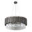12-Light Black chandelier with clear crystals-181847044-181112863