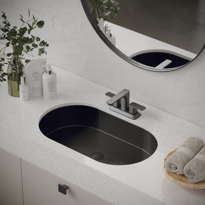 Venda Centerset 2-handle Bathroom Faucet with Drain Assembly, Gunmetal Gray