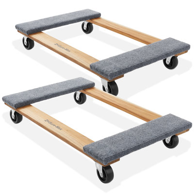 Furniture Moving Dolly, 2-Pack, Hardwood with Swivel Casters