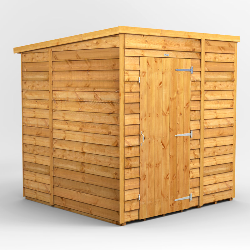 Powersheds 6 x 6ft Timber Overlap Windowless Pent Garden Shed