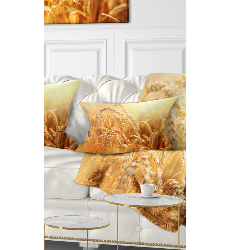 Coussin lombaire oreilles de blé doré