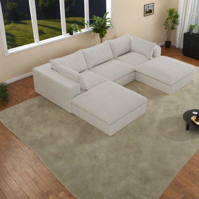 Cloud Sofas, Corduroy Fabric, Modular Design For Living Spaces