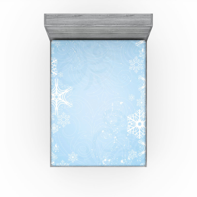Ensemble de 2 draps-housse Ambesonne Winter, Drap-housse très grand californien