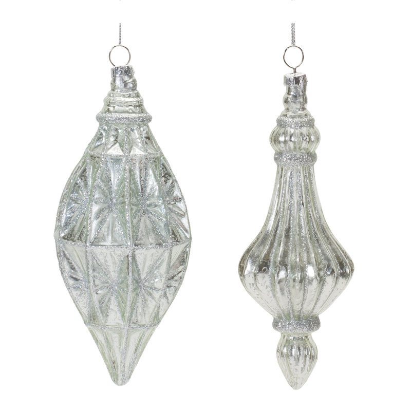 7'' Glass Holiday Shaped Ornament