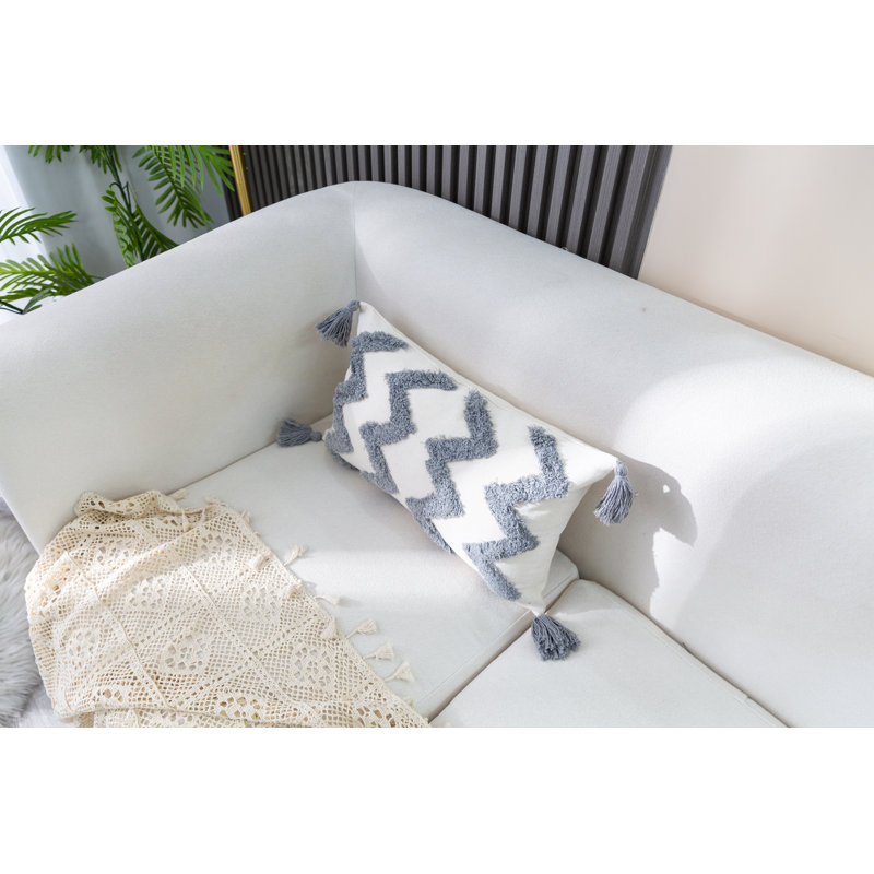 Housse de coussin Aveda, Gris, H 12 po x l 20 po