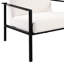 Élégante chaise avec dossier et base en tissu fixe moderne