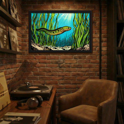 Animaux, scène sous-marine avec poissons et algues
