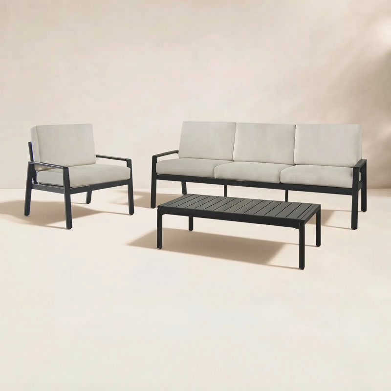 Mittal 3 Piece Outdoor Conversation Set
