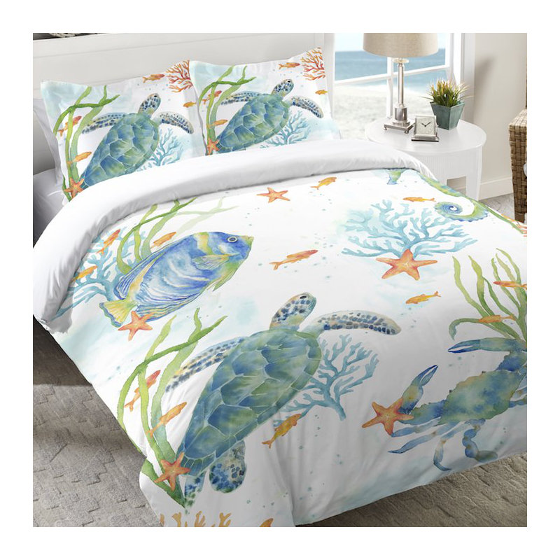 Sealife Serenade Tropical Duvet Cover, King Duvet Cover