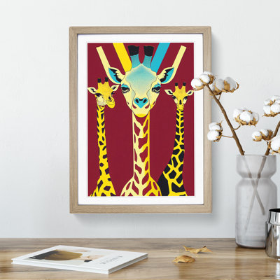 Three Giraffes - Framed Print