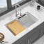 White Quartz Composite Sink 32X19" - Build, Hygienic Workstation Design 32"X19" Kitchen Advanced Composite, Smooth Finish Undermount