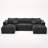 137" Comfy Cloud Couch, Modular U Shaped Sectional Sofa With Chaise And Ottoman-475362375
