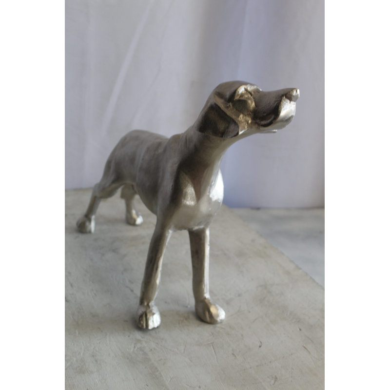 Statue de chien Kriv en aluminium, œuvre d'art élégante 22 po x 6 po x H 15 po Kriv Dogs