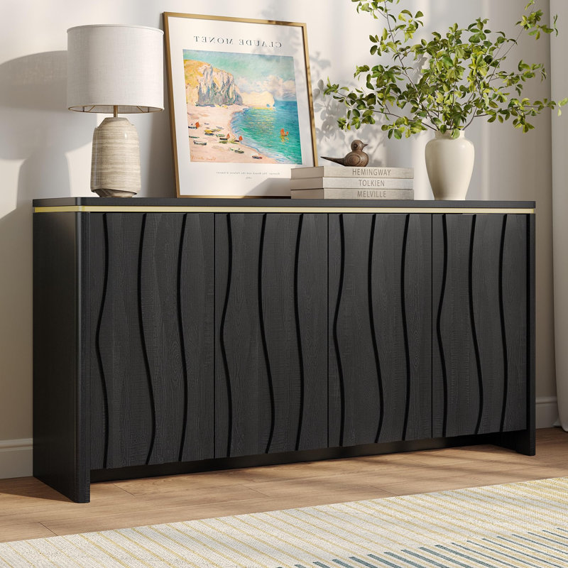 Buffet avec crédence Accent, Black