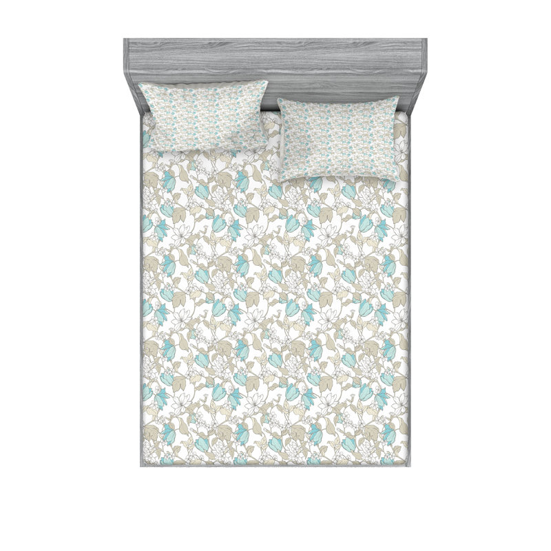 Drap-housse et coussin décoratif Ambesonne, Ensemble de draps pour très grand lit californien