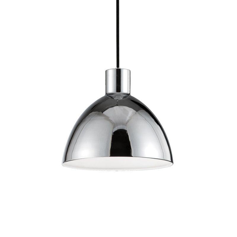 Chroma 1 - Light Black LED Single Pendant, 128.5" H x 8.63" W x 8.63" D, Chrome